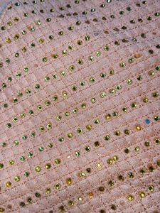Peach &amp; Gold Polka Dot Dress