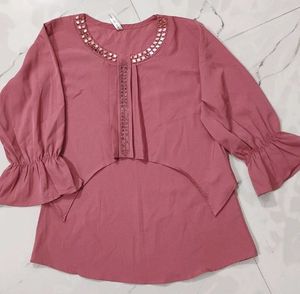 Pink Embellished Top