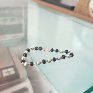 Pure Silver & Black Crystals Baby Nazariya 1 Piece