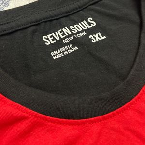 Printed T-shirt 3xl Size Black