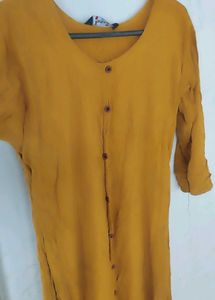 Ethnic Kurta ✨ Dark Yellow Colour
