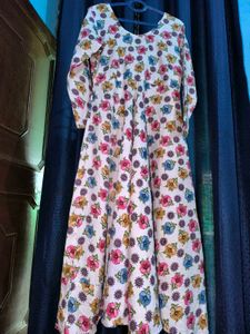 Elegant Floral A-line Kurta