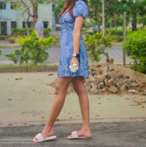 SASSAFRAS Floral Print A-Line Dress 👗