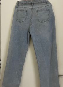 Light Wash Straight Leg Jeans