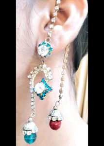 Unique Earrings With Chain ✨