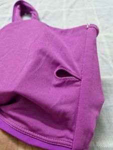 Purple Chain Detail Bikini Top