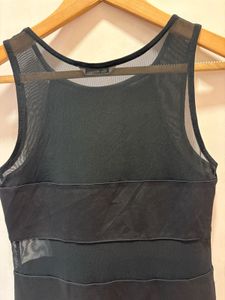 Beautiful Black Mesh Panel Dress