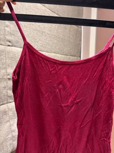 Red Stretchable Tank Top