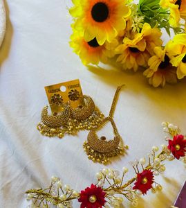 Golden Bridal Jewelry Set