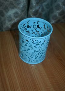 Cute Blue Floral Pen Holder/Pencil Stand