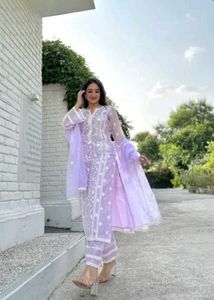 Elegant Lavender Kurta Set