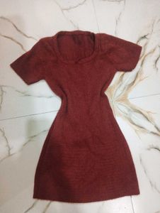 Maroon Hug Bodycon Dress