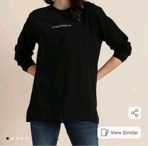Typographic Print Crew-neck Oversized T-shirt