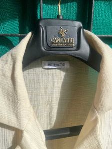 Beige Linen Muslin Top