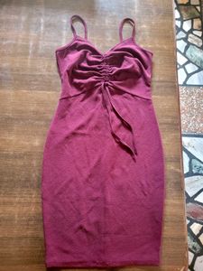 Veni Vidi Vici maroon bodycon dress
