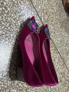 Pink Embellished Ballerinas