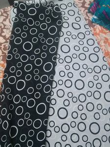 Chiffon Black And White Saree
