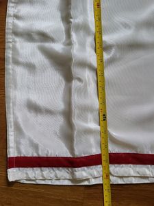 Silk off White Kurti &amp; Maroon Full Sleeve