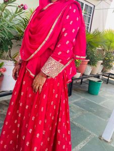 Pink Embroidered Anarkali Suit