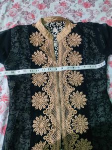 Embroidered Black &amp; Gold Tunic