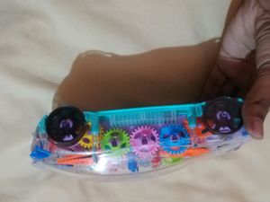 Transparent 3D musical car with lights