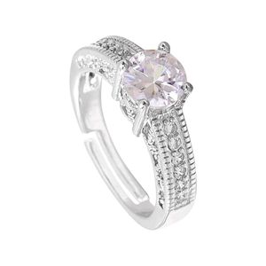Yellow Chimes Crystal Solitaire Ring (Silver)