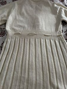 Vintage Cream Knit Sweater Dress