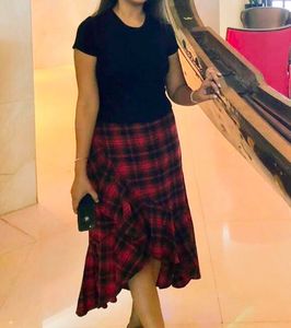 Checked skirt (with Free Top Included)