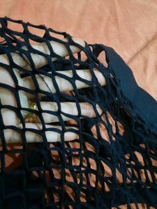 Sixy Panty Teal Fishnet Detail Panties
