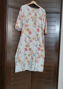Women Floral Printed Linen Suit Set