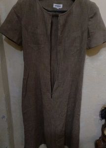 Casual Brown Shirt Dress