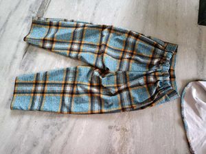 Plaid Print Pants with jacket top