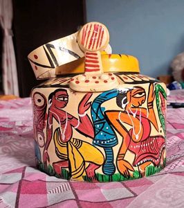 Handcrafted Painted Teapot from West Bengal