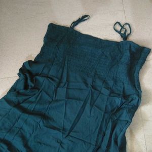Blue Spaghetti Strap Dress