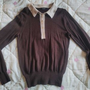Brown Knit Top