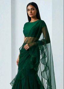 Elegant Green designer Ruffle lehnga ✨💚