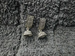 Silver Jhumka Earrings