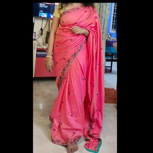 Offer 🎉Double Shade Embroidered Sare🎉
