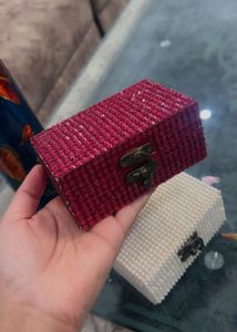 Red Beaded Jewelry Box