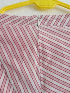 Striped A-Line Skirt