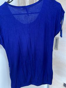 L.O.V. Navy Blue -N- Silver Glitter Studded Top