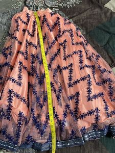 Netted Lehenga With Blouse
