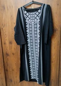 Women Plus Size Black Kurti