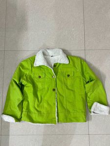 Green Sherpa Lined Jacket 🍀(Get a Freebie)