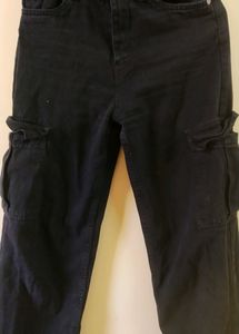 Black Cargo Jeans