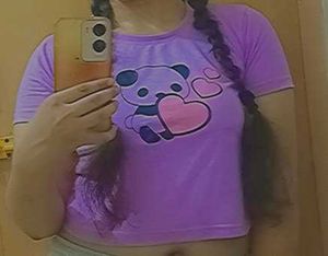 Cute Panda Tee With Shorts