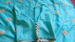 Leheng Choli With Jacket  Teal Embroidered