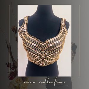 (Brand New)  Designer Black Blouse