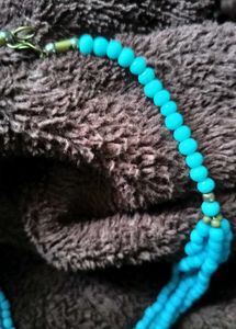 Brand new Blue Boho Beaded Layered Necklace
