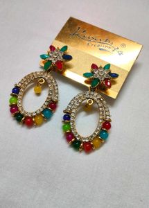 Multicolour Stone Earrings